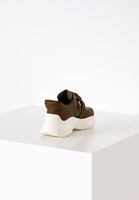 Bayan Yeşil Kalın Tabanlı Desenli Sneaker