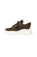 Bayan Yeşil Kalın Tabanlı Desenli Sneaker