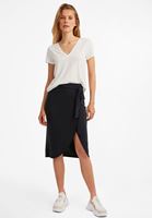 Women Cream V-Neck Soft Touch T-Shirt