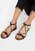 Women Black Flat Sandals