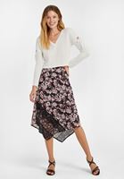 Women Mixed Floral Asymmetric Skirt