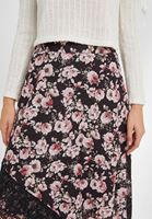 Women Mixed Floral Asymmetric Skirt