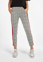 Bayan Siyah Ekoseli Jogger Pantolon