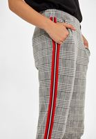 Bayan Siyah Ekoseli Jogger Pantolon