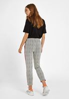 Bayan Siyah Ekoseli Jogger Pantolon