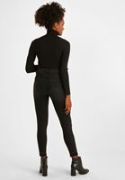 Bayan Siyah Yüksek Bel Skinny Kot Pantolon