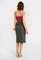 Women Green Belt Detailed Skirt