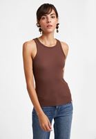 Bayan Kahverengi Halter Yaka Atlet