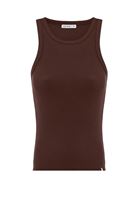 Bayan Kahverengi Halter Yaka Atlet