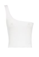 Bayan Krem Tek Omuz Crop Top