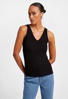 Women Black V-Neck Top