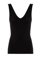 Women Black V-Neck Top