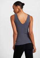 Women Grey V-Neck Top