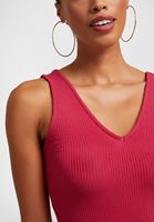 Women Pink V-Neck Top