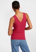 Women Pink V-Neck Top