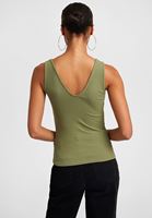 Women Green V-Neck Top
