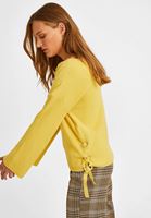 Women Yellow Pullover with Knot Details