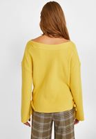 Women Yellow Pullover with Knot Details