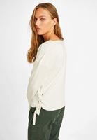 Women Cream Pullover with Knot Details