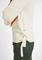 Women Cream Pullover with Knot Details