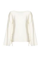Women Cream Pullover with Knot Details