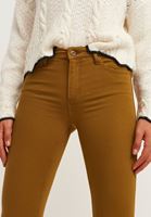 Bayan Yeşil Orta Bel Skinny Pantolon