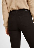 Bayan Siyah Orta Bel Skinny Pantolon