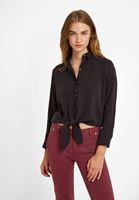 Women Black Knot Detailed Shirt