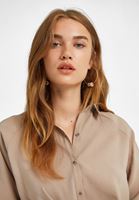 Women Beige Knot Detailed Shirt