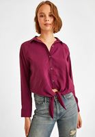 Women Purple Knot Detailed Shirt