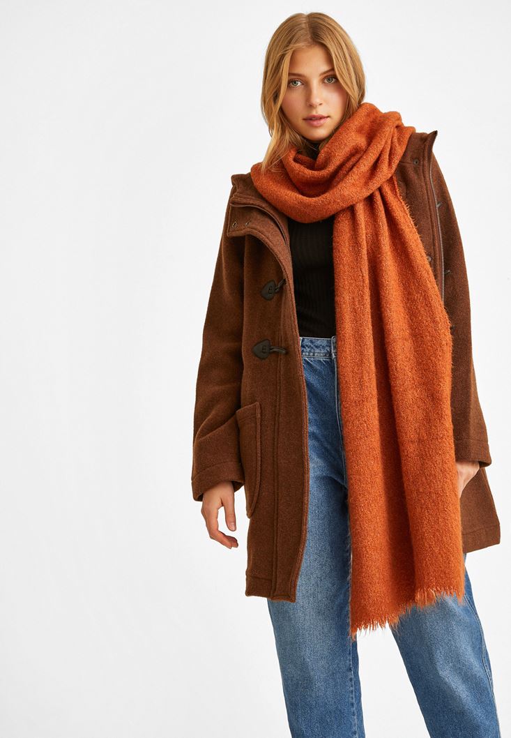 Women Brick Long Shawl