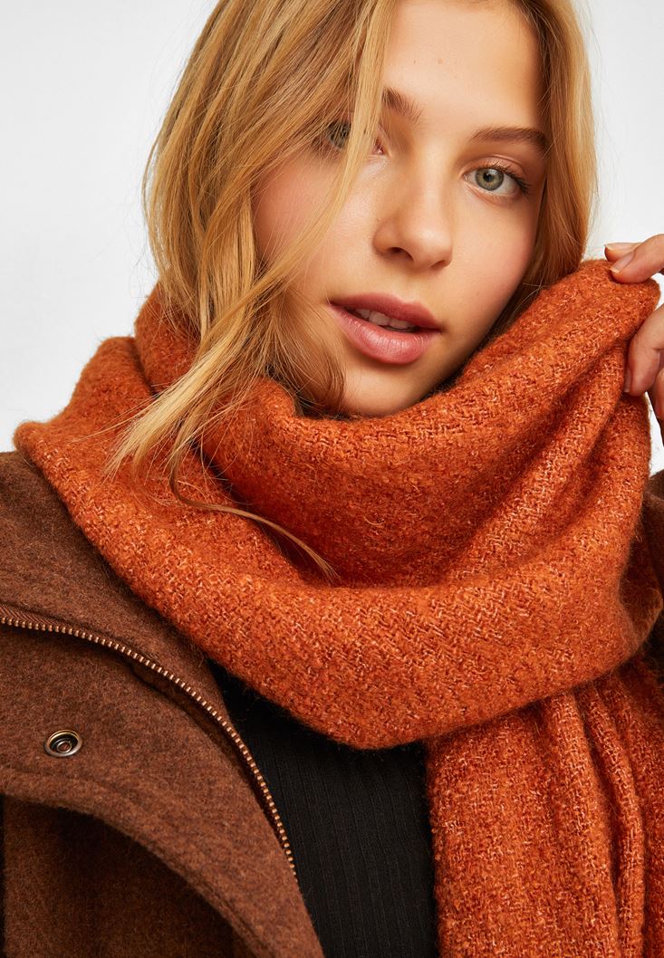 Women Brick Long Shawl