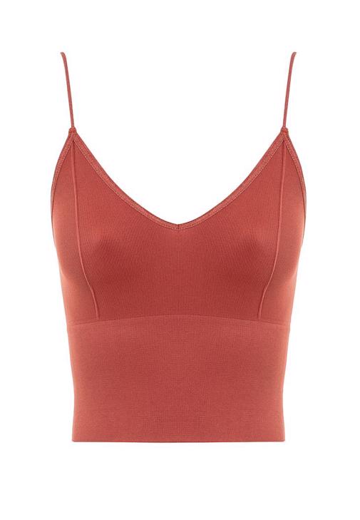 Culotte Pantolon ve Dikişsiz Crop Top Kombini