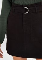 Women Black Belt Detailed Mini Skirt