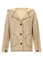 Women Grey Hooded Jacket