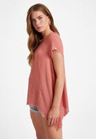 Bayan Pembe Oversize Dokuma Bluz