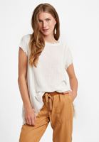 Bayan Krem Oversize Dokuma Bluz
