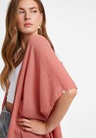 Bayan Pembe Doğal Görünümlü Kimono