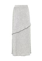 Women Grey Pleated Midi Skirt