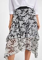 Women Mixed Printed Asymmetric Skirt