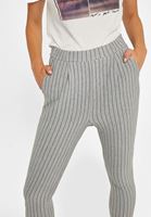Bayan Gri Çizgi Detaylı Jogger Pantolon 