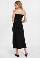 Women Black A-Line Midi Skirt