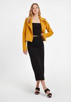 Women Black A-Line Midi Skirt
