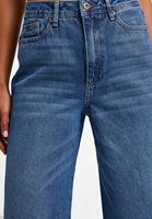 Bayan Mavi Yüksek Bel Culotte Denim Pantolon