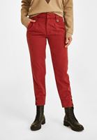 Bayan Bordo Yüksek Bel Havuç Pantolon ( TENCEL™ )