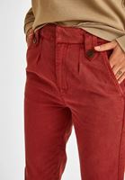 Bayan Bordo Yüksek Bel Havuç Pantolon ( TENCEL™ )