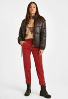 Bayan Bordo Yüksek Bel Havuç Pantolon ( TENCEL™ )