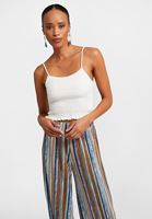 Women Cream Textured Top