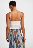 Women Cream Textured Top