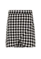 Women Mixed Asymmetric Tweed Skirt